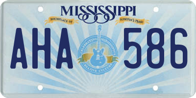 MS license plate AHA586