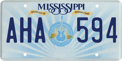 MS license plate AHA594