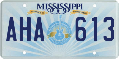 MS license plate AHA613