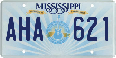 MS license plate AHA621