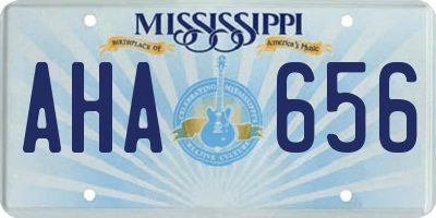 MS license plate AHA656