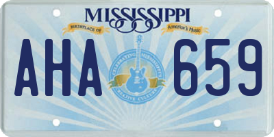 MS license plate AHA659