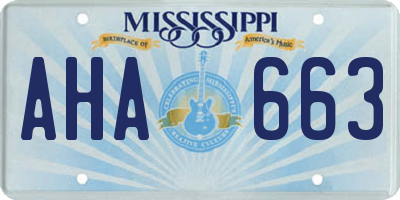 MS license plate AHA663