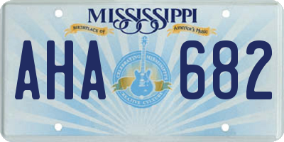 MS license plate AHA682