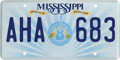 MS license plate AHA683