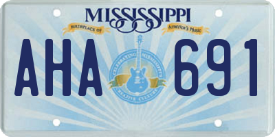 MS license plate AHA691