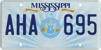 MS license plate AHA695
