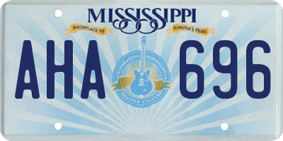 MS license plate AHA696