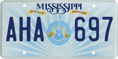 MS license plate AHA697