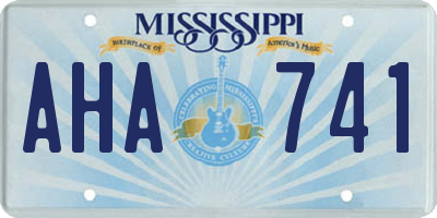 MS license plate AHA741
