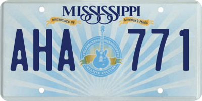 MS license plate AHA771