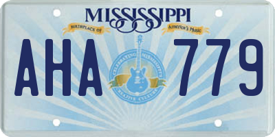 MS license plate AHA779