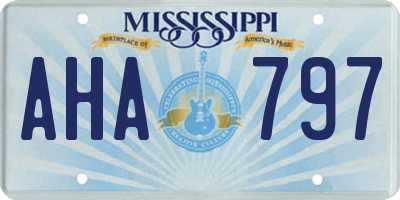 MS license plate AHA797