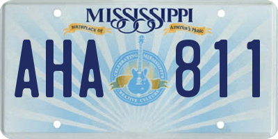 MS license plate AHA811
