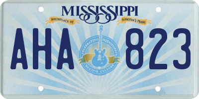 MS license plate AHA823