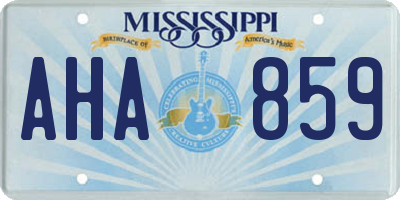 MS license plate AHA859