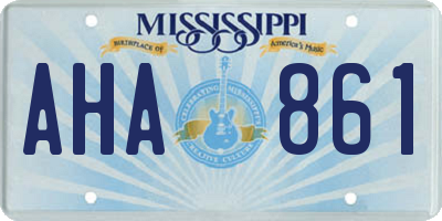 MS license plate AHA861