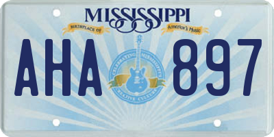 MS license plate AHA897