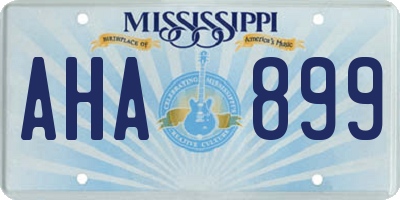 MS license plate AHA899