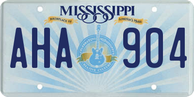 MS license plate AHA904