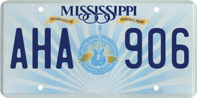 MS license plate AHA906
