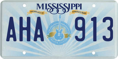 MS license plate AHA913