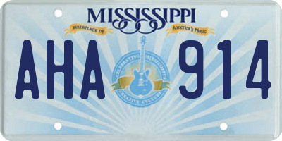 MS license plate AHA914