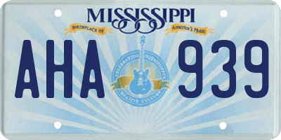 MS license plate AHA939