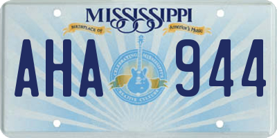 MS license plate AHA944