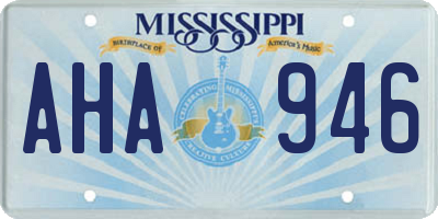 MS license plate AHA946