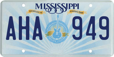 MS license plate AHA949