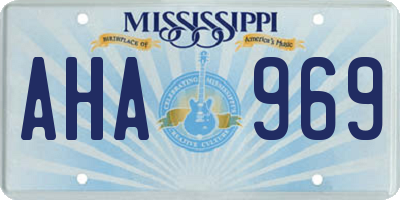 MS license plate AHA969