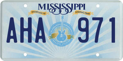MS license plate AHA971