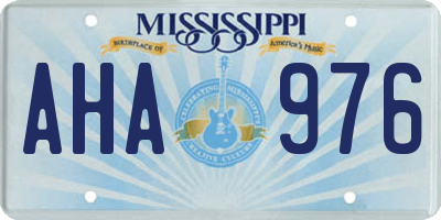 MS license plate AHA976