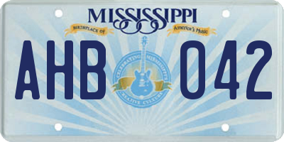 MS license plate AHB042