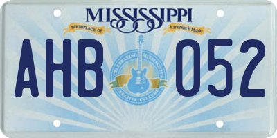 MS license plate AHB052