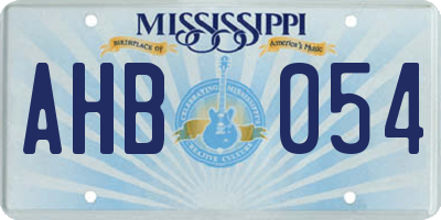 MS license plate AHB054