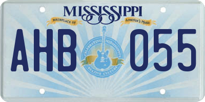 MS license plate AHB055