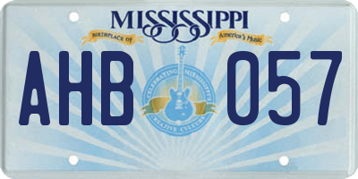 MS license plate AHB057