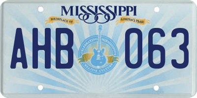 MS license plate AHB063