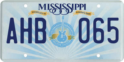 MS license plate AHB065