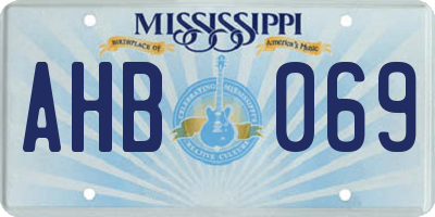 MS license plate AHB069