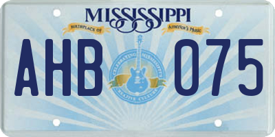 MS license plate AHB075