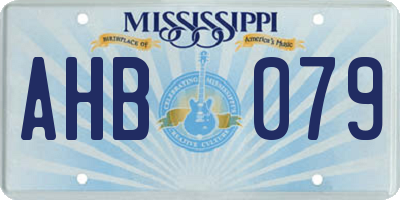 MS license plate AHB079