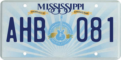 MS license plate AHB081