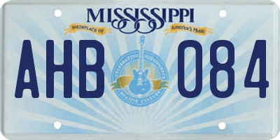 MS license plate AHB084