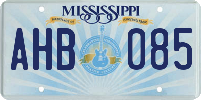 MS license plate AHB085