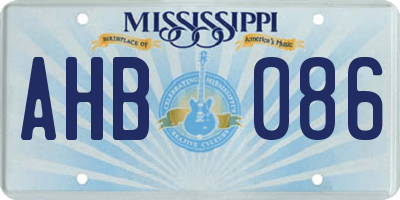 MS license plate AHB086