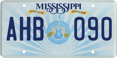MS license plate AHB090