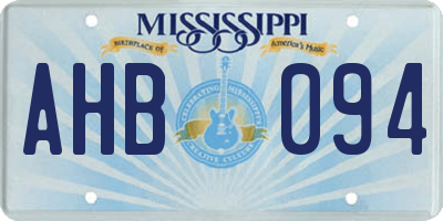 MS license plate AHB094